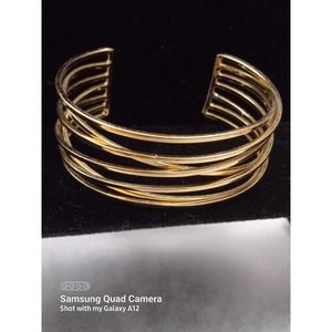 Sugarfix Gold Tone Twist Wire Cuff Bracelet Big Chunky